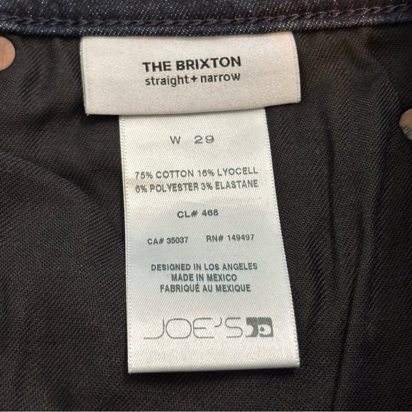 Joe’s Jeans 29 X 34 The Brixton Straight & Narrow Dizzy Dark Wash Jeans - Picture 6 of 7